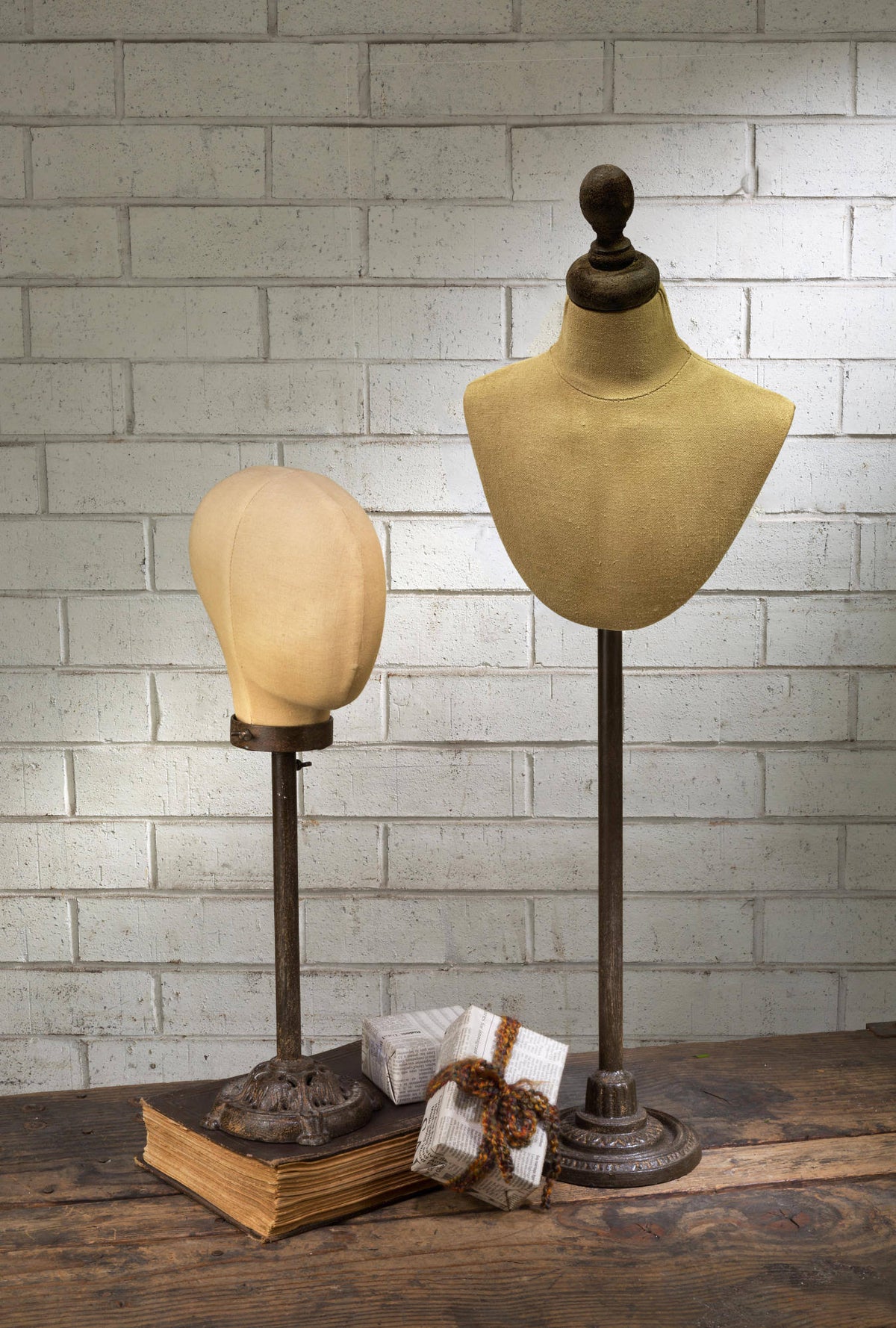 Yellow and Brown Neck Form on Pedestal Base W4314