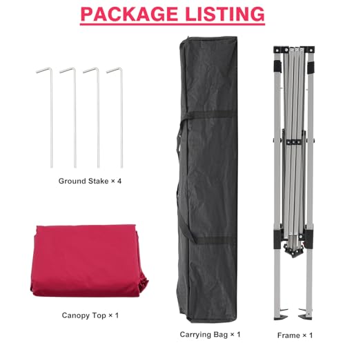10X10 FT Pop Up Canopy Tent with Carrying Bag Q3862