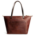 Cognac Large Zipper Tote X1861