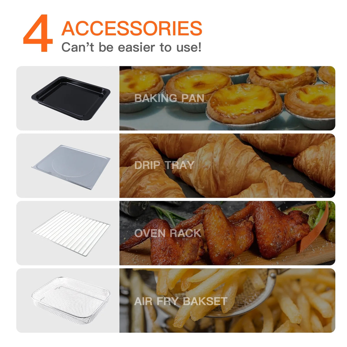 7-In-1 Air Fryer Toaster Convection Oven Combo 24 Quart T228