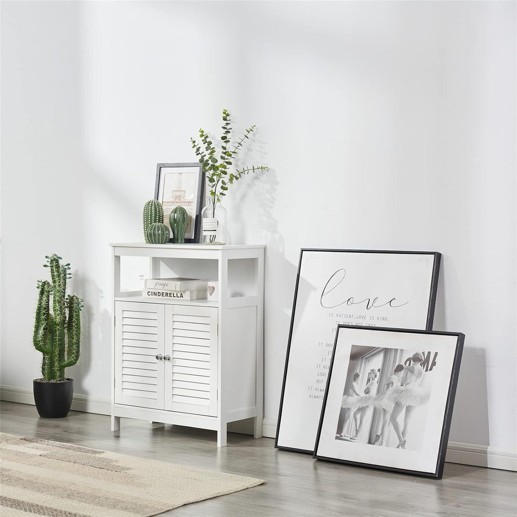 White Storage Cabinet with Two Doors A21631