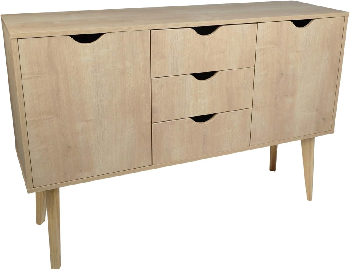 White Buffet Cabinet with 3 Drawers and 2 Doors G1203