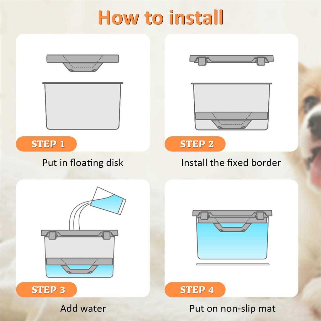 4.4L No Spill Stainless Steel Dog Water Bowl B132479
