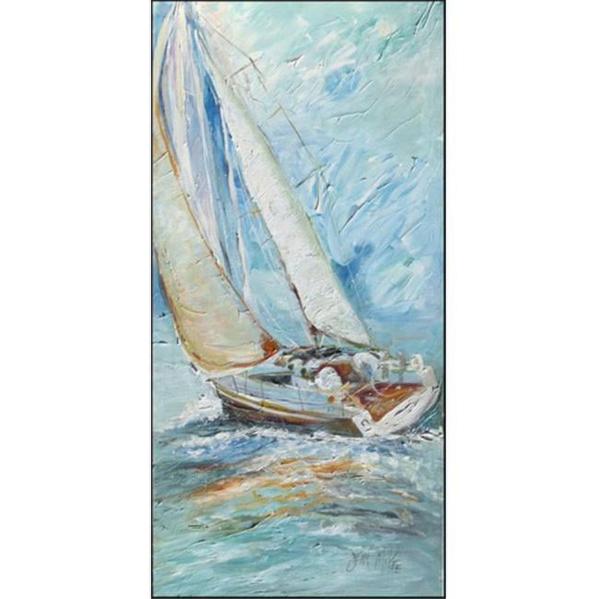 Aqua Boats Sailboats Runner Mat, 58 x 28 in. N69645