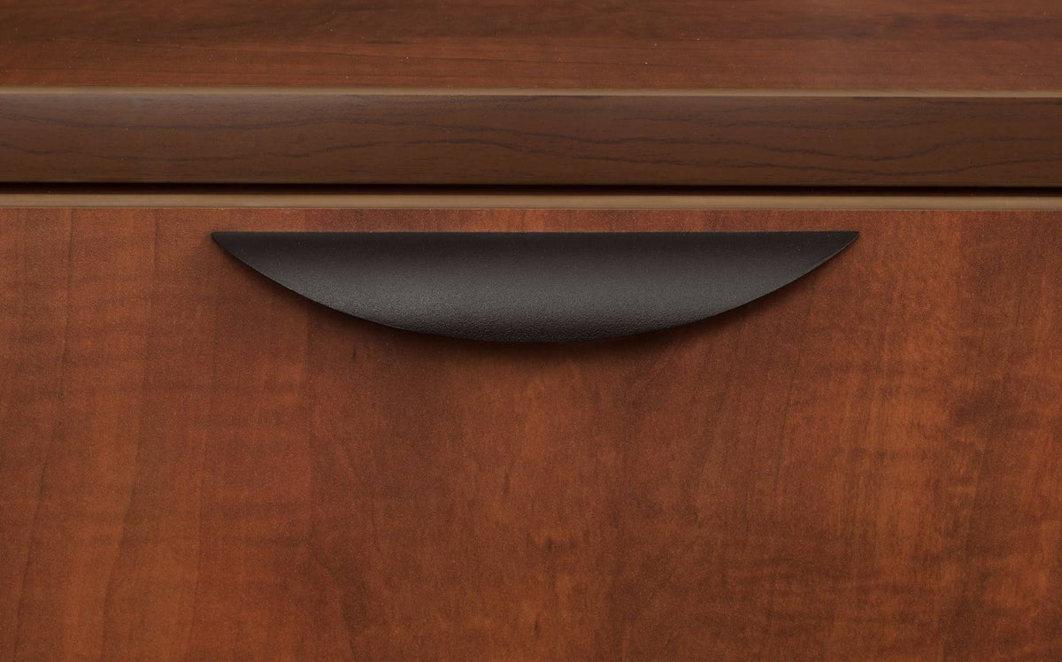 Cherry Lateral File with Stackable Storage Cabinet W8402