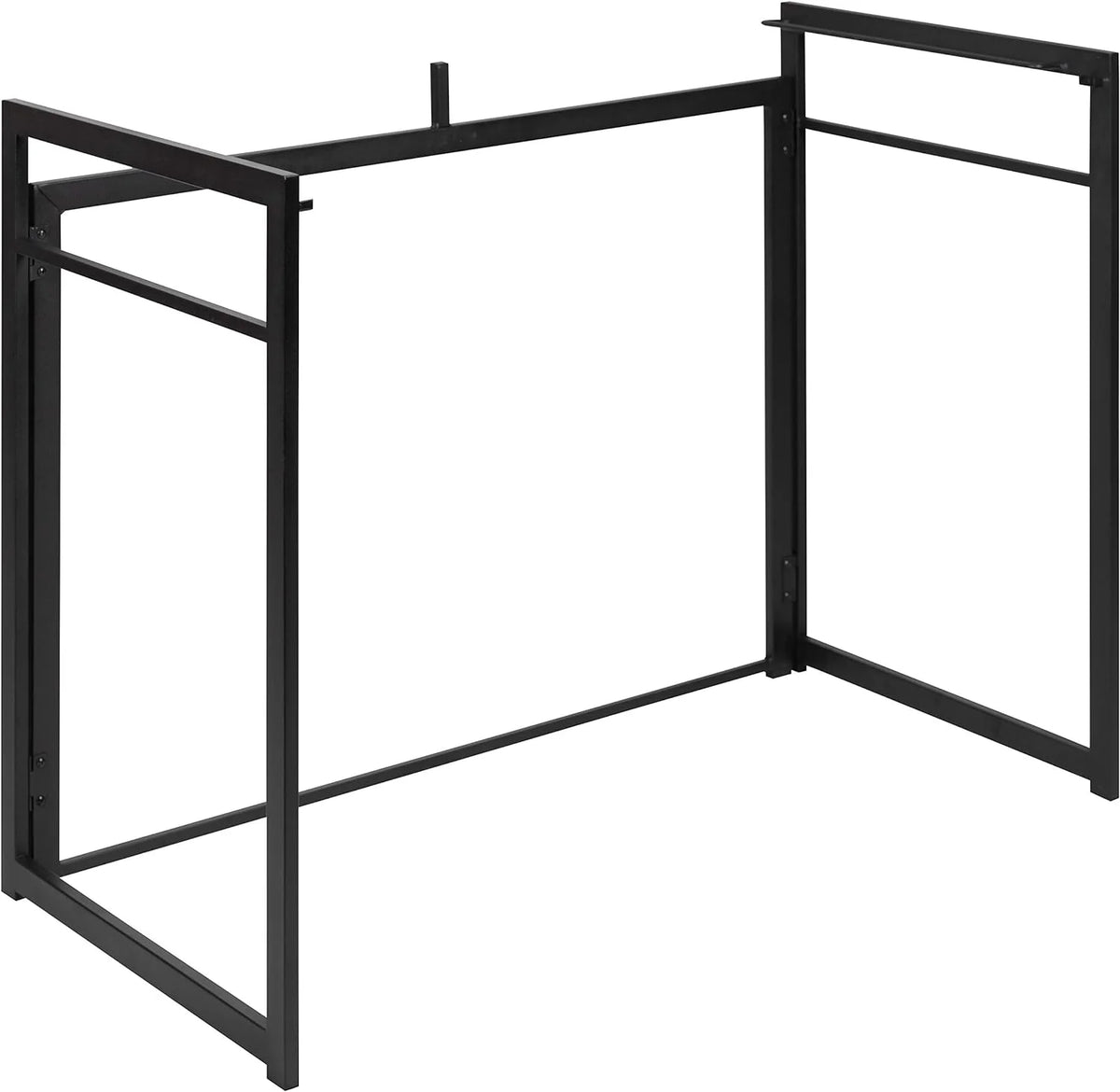 Folding Computer Desk with Rustic Wood Grain Finish and Metal Frame X492348