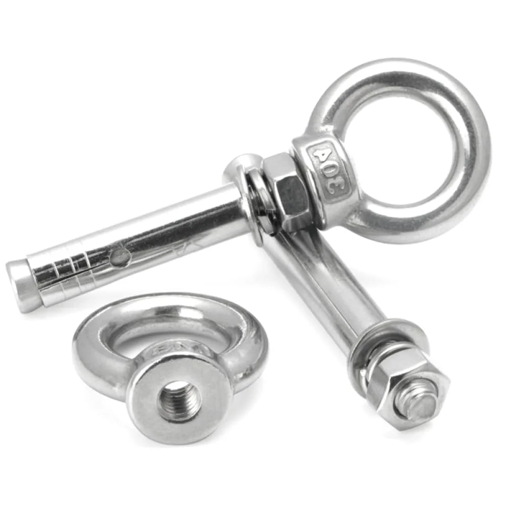 304 Stainless Steel Expansion Eye Bolt M8x70mm 2pcs H44860