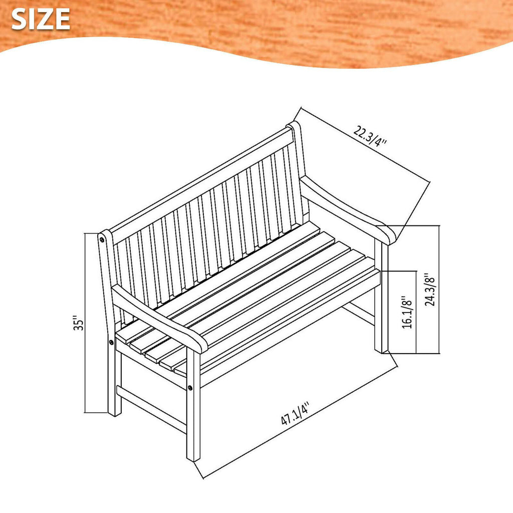 Eucalyptus Patio Bench N26892