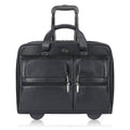 Black 15.6 inch Leather Rolling Laptop Case L60730
