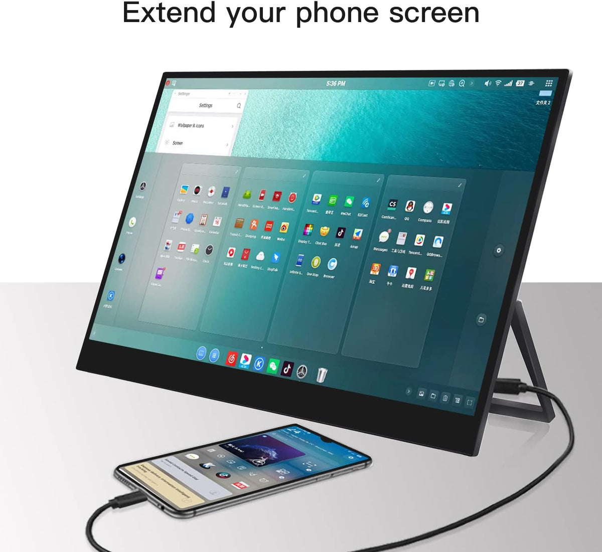 15.6" Portable Touchscreen Monitor with Kickstand 1080P Mini HDMI A293173