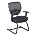 Black Vertical Mesh Back Guest Chair J789
