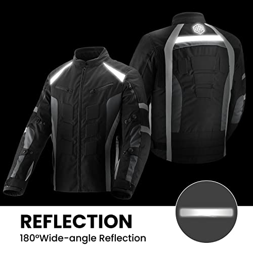 Motorcycle Jacket with CE Armor Water Resistant Textile G790