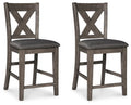 Rustic Counter Height Upholstered Barstool Q419