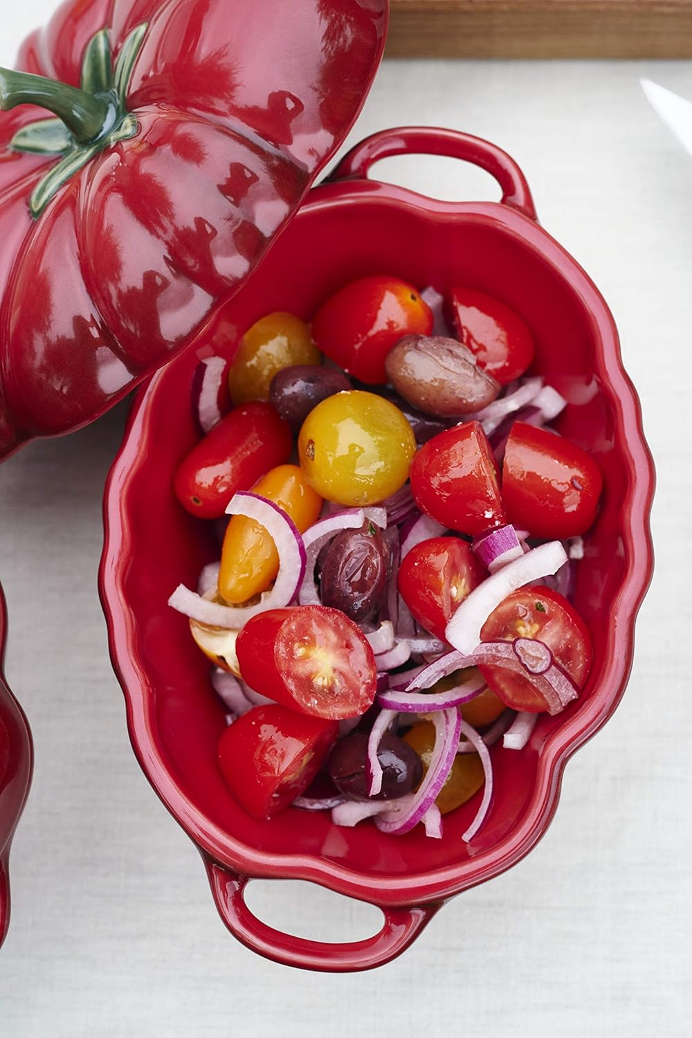 Enamelled Ceramic Tomato Casserole E755