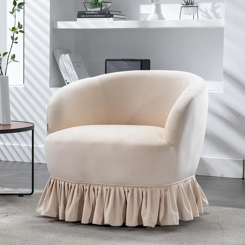 Red Velvet Swivel Barrel Chair O688