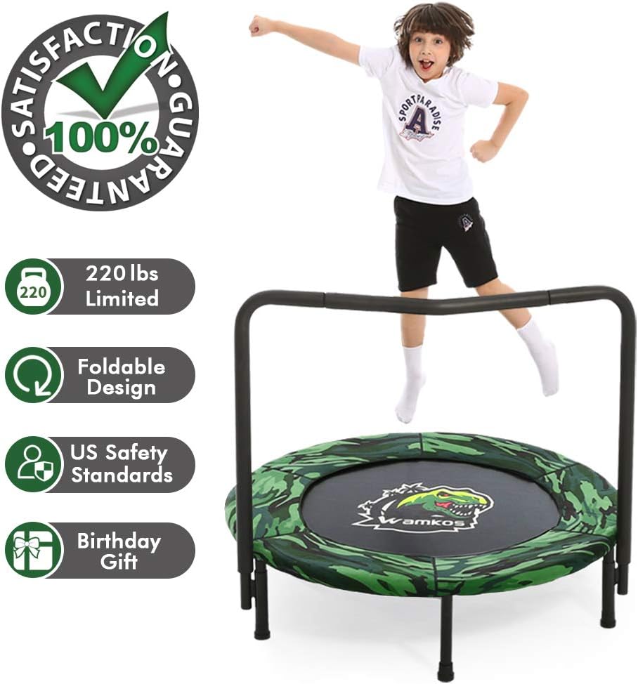 Camo Foldable Kids Trampoline with Handle F3051