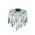 4 Light Chrome Flush Mount with Royal Cut Crystals L754