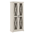 Linen White Oak Curio Cabinet with Glass Doors A238012