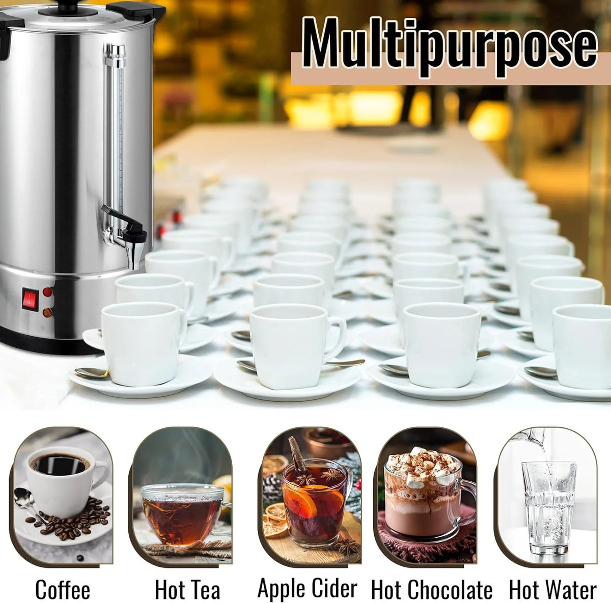 Stainless Steel Electric Coffee Urn 100 Cup 15 L Z366049