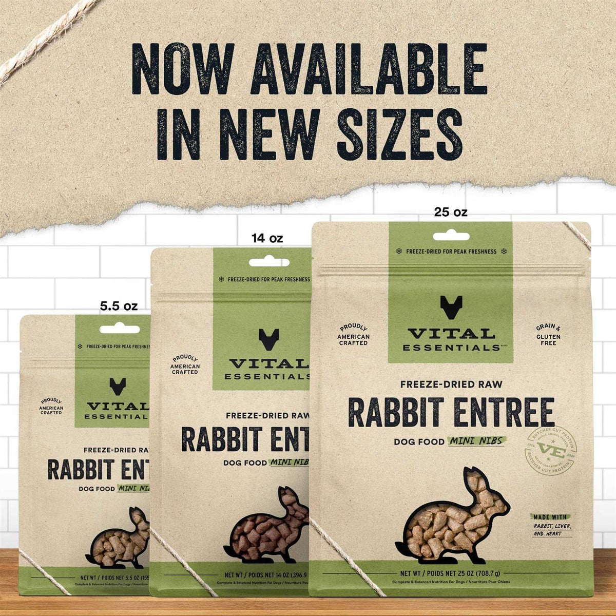 Freeze Dried Raw Rabbit Dog Food L868609