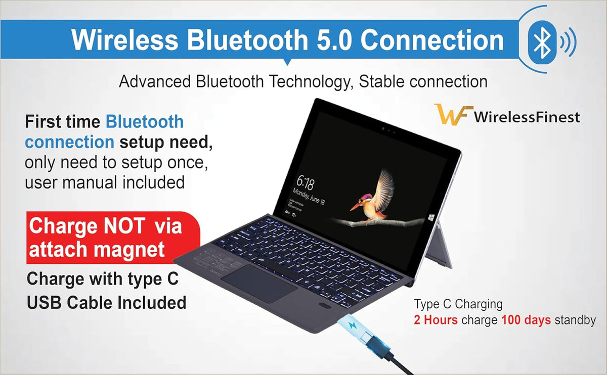 Bluetooth Wireless Keyboard with Trackpad L576