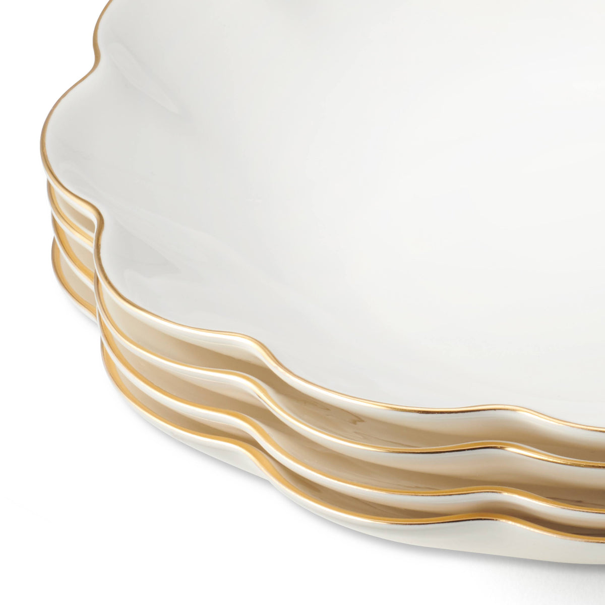 Scalloped Appetizer Plate Set of 4 F7971