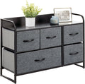 Horizontal Storage Dresser Unit with 5 Removable Fabric Drawers G23000