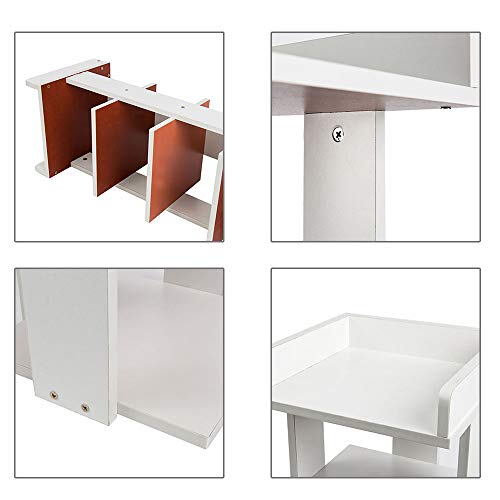 White 7-Tier Narrow Wooden Shoe Rack M72280