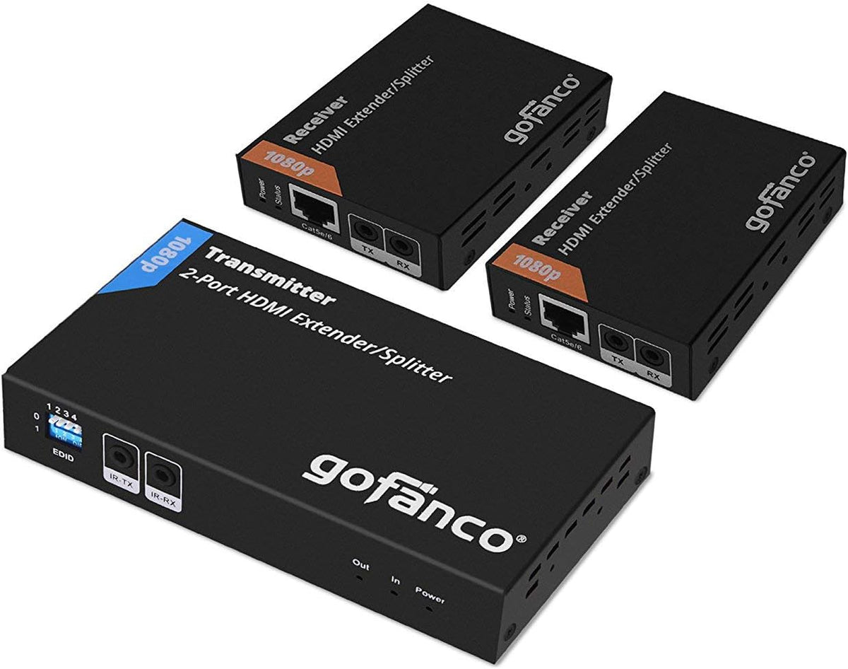 1x2 HDMI Extender Splitter Full HD 1080p Over Ethernet Cable with HDMI Loopout A8315