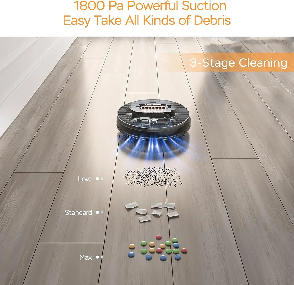 Smart Robot Vacuum Cleaner, Super-Thin, 1800 Pa Suction D74587