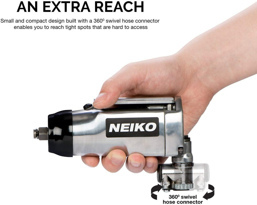 3/8" Drive Butterfly Impact Wrench, 75 Foot/Pound Torque, 10,000 RPM, Pneumatic Tool, Pack of 2 H272992