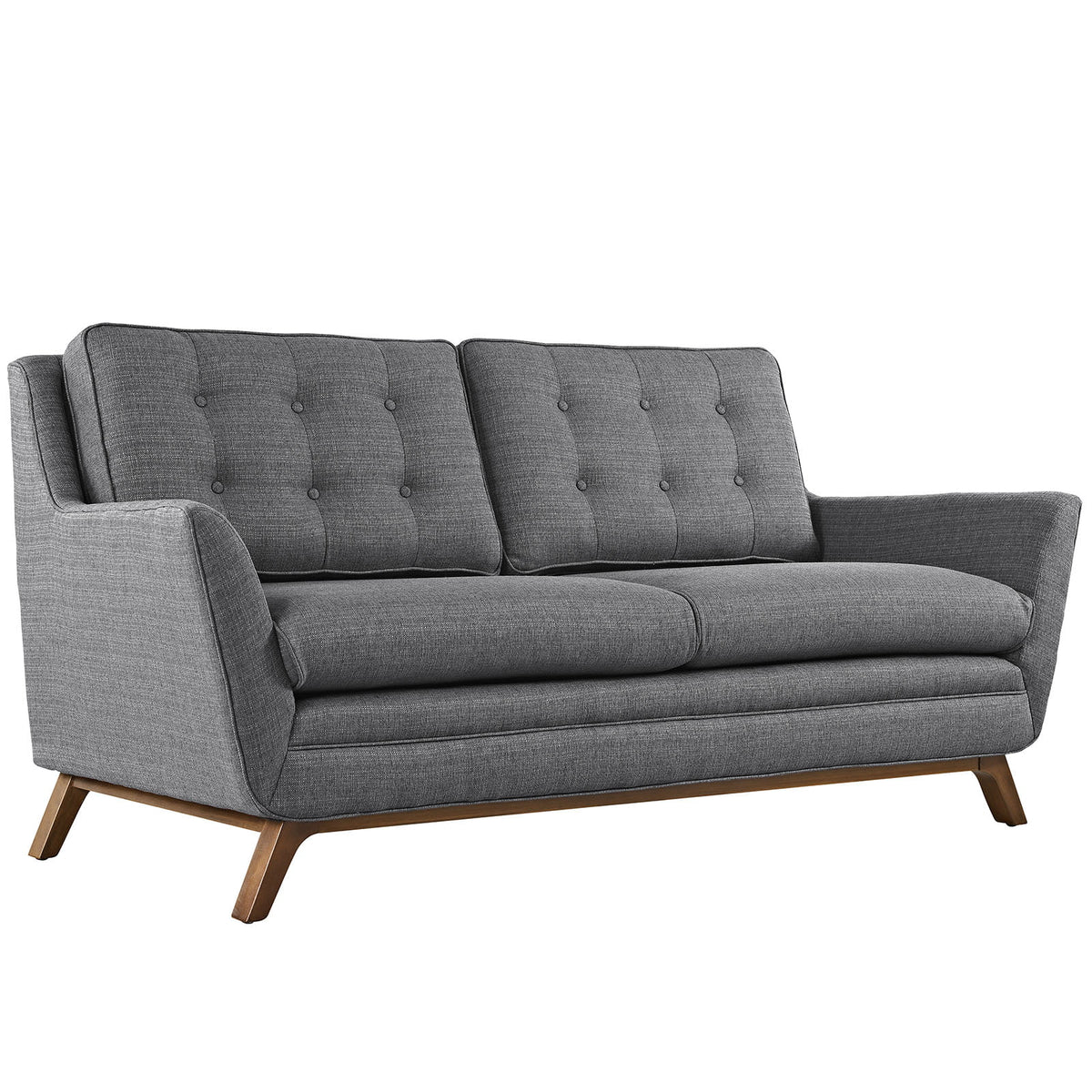 Grey Fabric Sofa Set of Two D501