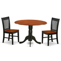 5pc Kitchen Table with Two Drop Leaves and Four Wood Seat Kitchen Chairs Y455
