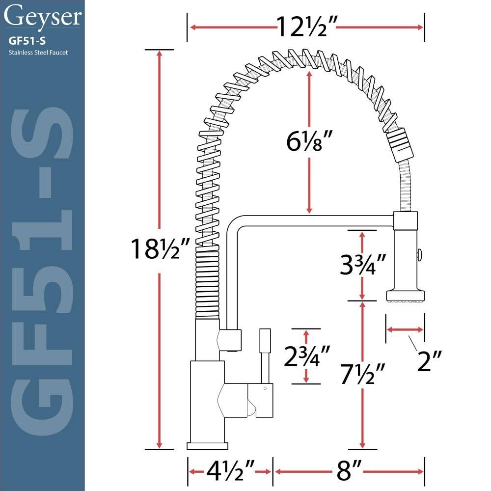 Single Hole Pull-Down Kitchen Faucet in Stainless Steel T5857