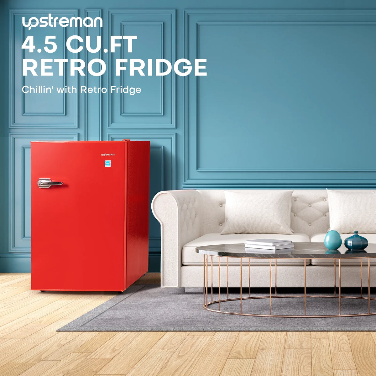4.5 Cu Ft Retro Compact Refrigerator with Freezer T31206