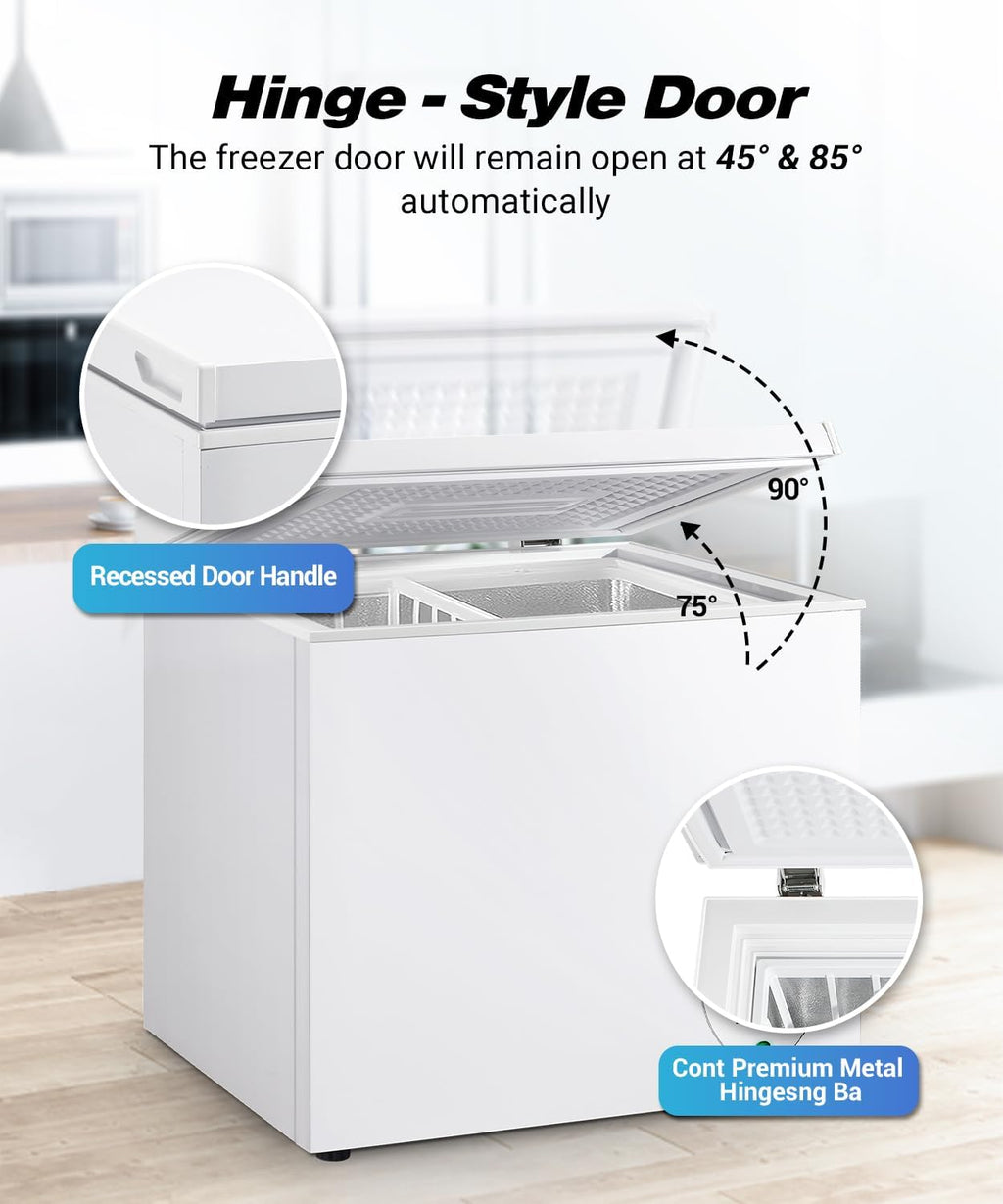 White 9.0 cu.ft Chest Freezer with Removable Basket F955991