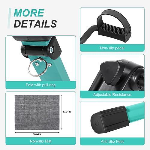 Folding Pedal Exerciser Under Desk Bike Pedal Exerciser with LCD Monitor O191637