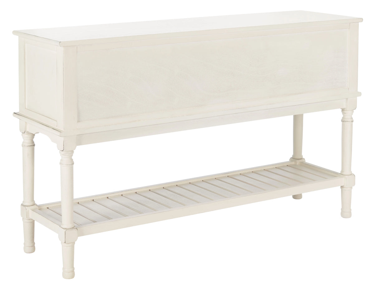White Wood Console Table with Drawer P73300
