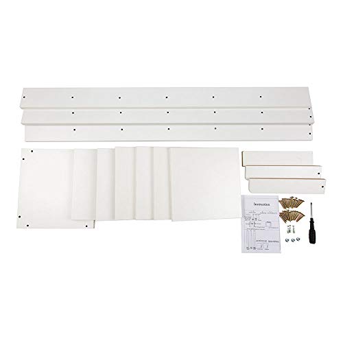 White 7-Tier Narrow Wooden Shoe Rack M72280