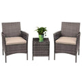 3 Piece Patio Rattan Furniture Set Beige D895