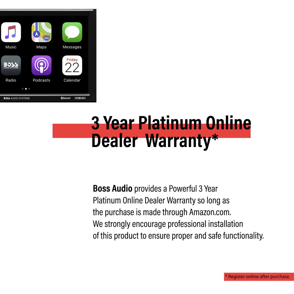 2 Din Apple CarPlay Android Auto Car Stereo System E643452