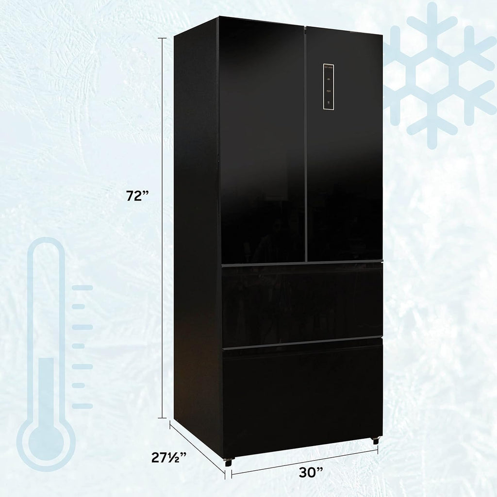 Black 30 Inch Frost Free French Door Refrigerator F667