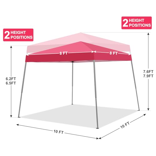 10X10 FT Pop Up Canopy Tent with Carrying Bag Q3862