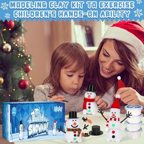120 Pack Christmas Crafts DIY Snowman Making Kit with Air Dry Clay E146