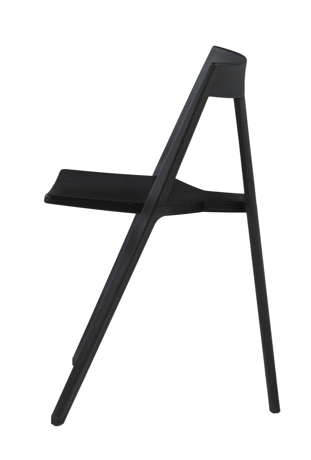 Black Polypropylene Stackable Dining Chair N594347