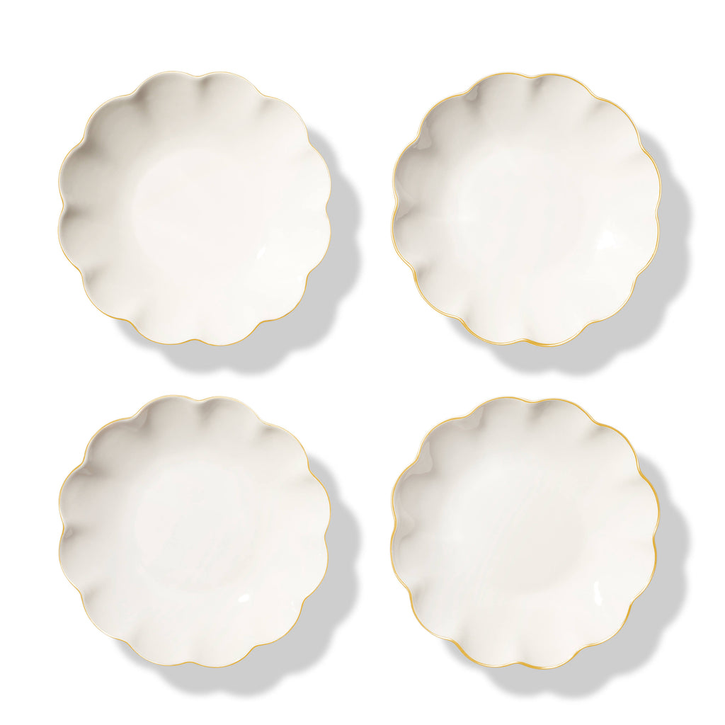 Scalloped Appetizer Plate Set of 4 B955