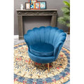 Blue Velvet Barrel Chair Q831