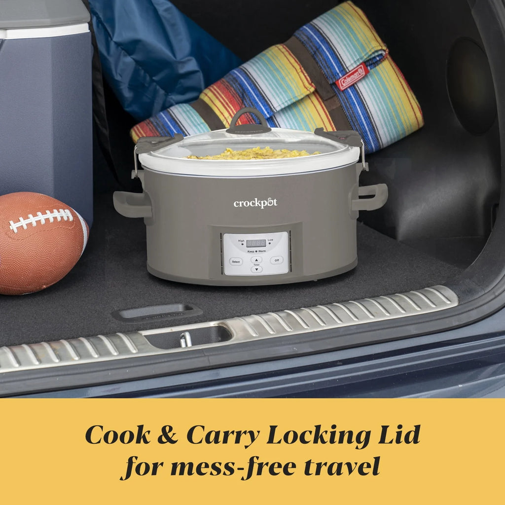 7-Quart Programmable Slow Cooker, Grey X29630