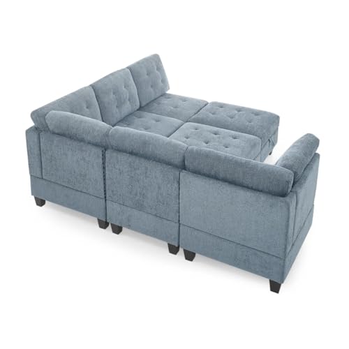 L Shape Chenille Modular Sectional Sofa I371