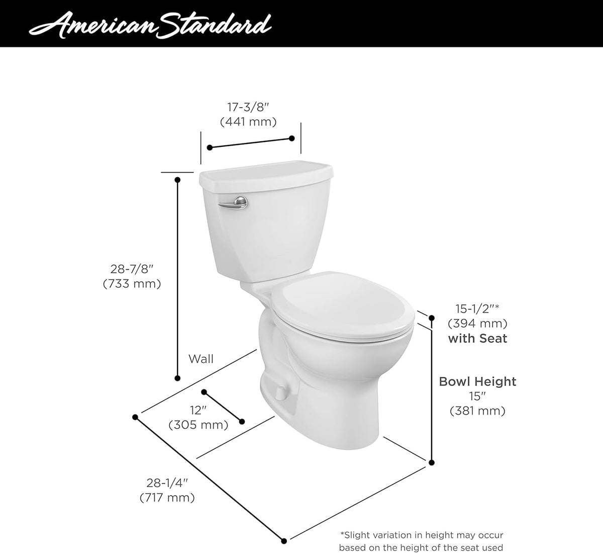 White Round Front Two-Piece Toilet F61931
